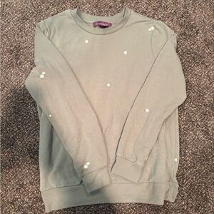 Gloria Vanderbilt Sage Green Floral Sweater